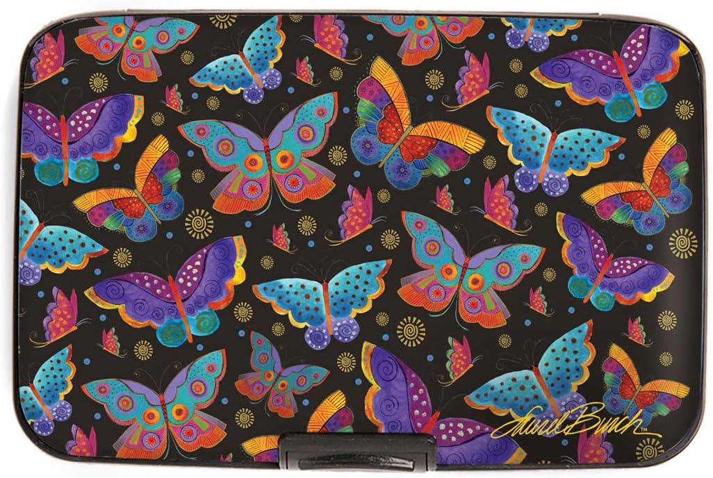 Monarque RFID Secure Armored Wallet, Laurel Burch Collection (Butterflies)