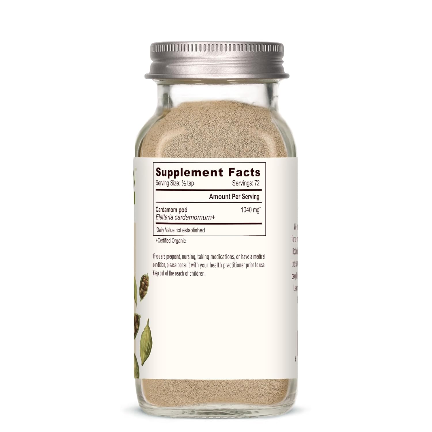 Banyan Botanicals Organic Cardamom Powder – Flavorful & Aromatic Ground Cardamom Powder for Baking, Cooking, or Tea – Supports Healthy Digestion* – Spice Jar – Non-GMO Sustainably Sourced Vegan