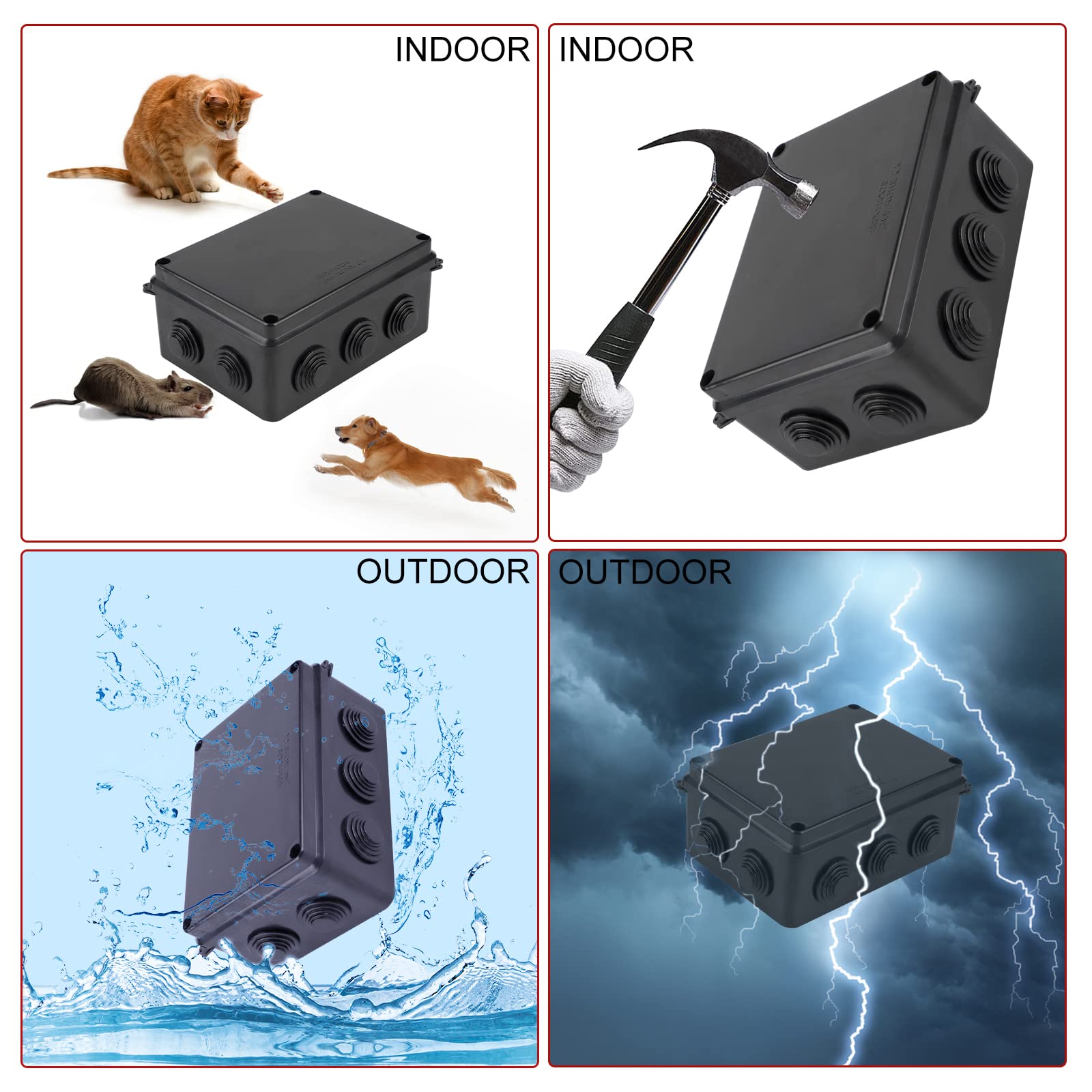 CPROSP 2 Caja Estanca Exterior Electrica Blancas, Caja Cuadrada IP65 150 x 110 x 70 mm