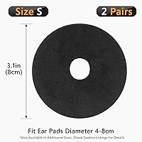 Vista 6 de Geekria 2 pares de almohadillas de punto para audífonos, certificado de seguridad del producto, protectores sanitarios lavables y elásticos