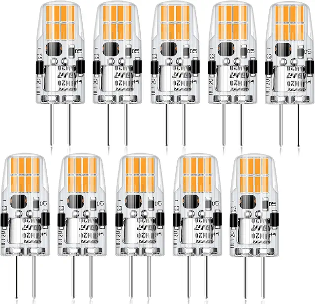 AGOTD LED G4 Lampe 2W, 2700K Warmweiß, 10er Pack - Ersetzt Halogen