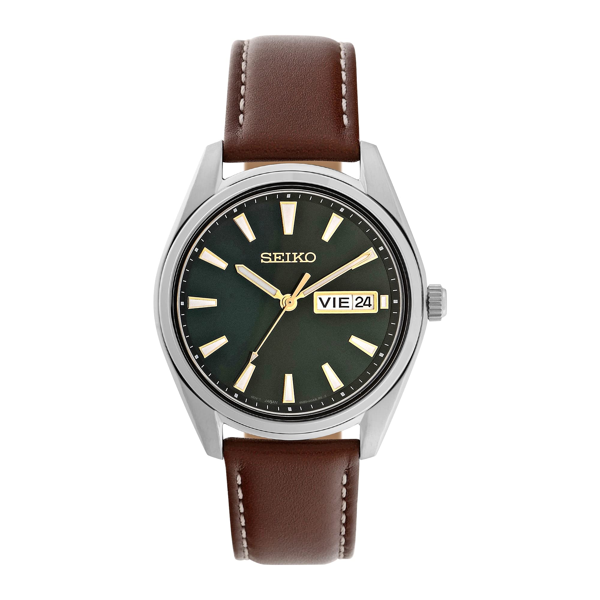 SeikoWomen's Analogue Quartz Watch with Leather Strap SUR455P1