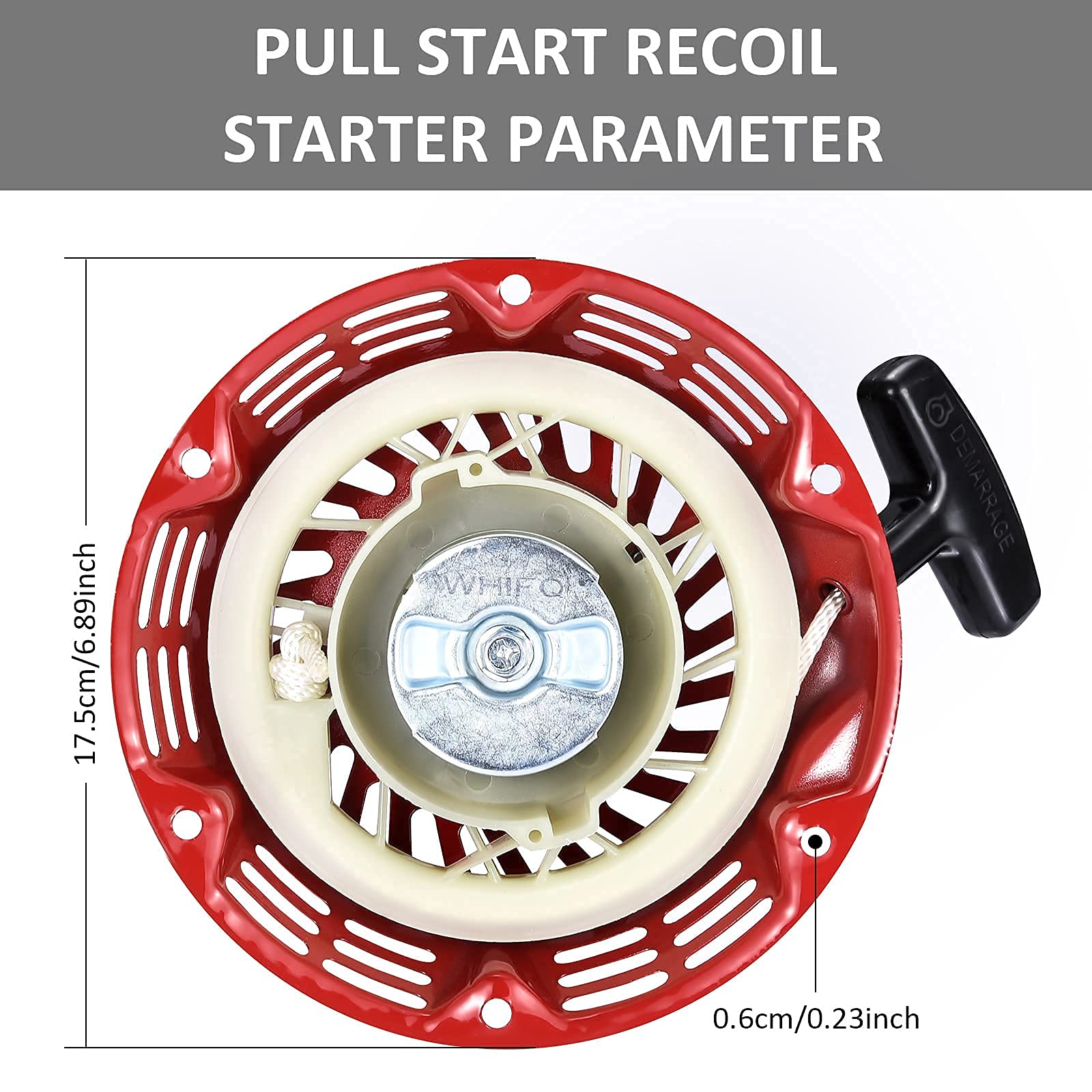 WHIFQ Pull Start Recoil Starter Assembly Fits Honda GX120 GX160 GX200