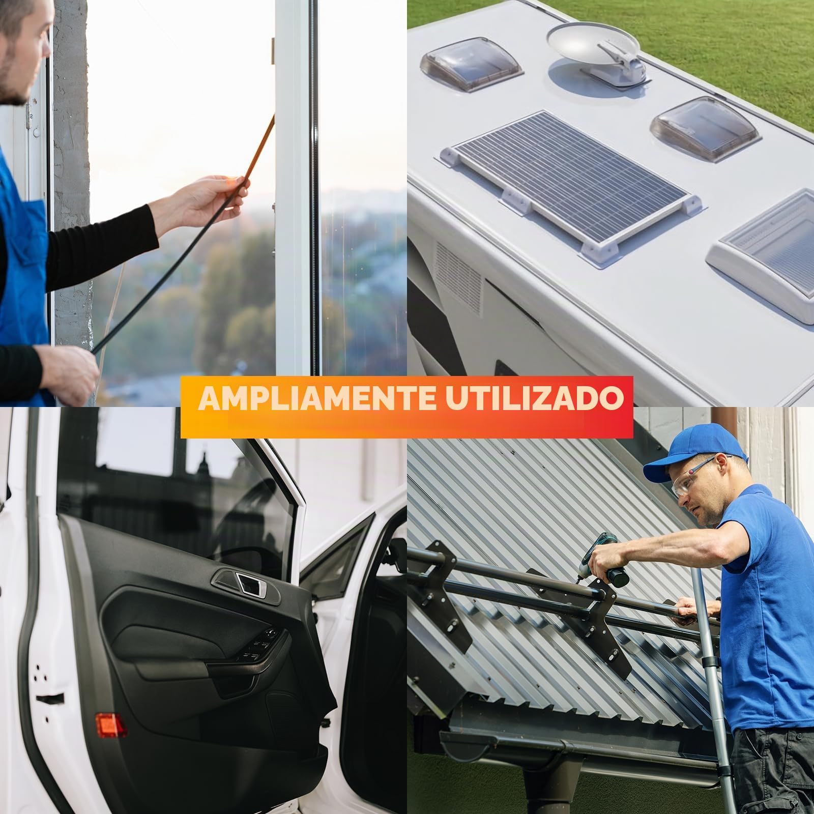 LLPT Cinta de Sellado de Butilo 2 Packs Blanca 25mm x 10m Impermeable | Cinta de Sellado para Reparación a Prueba de Fugas de EPDM RV Ventana Vidrio Sellado de Barco Techo Tubería