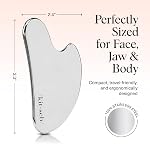 Outils de Gua Sha en Acier Inoxydable Kitsch - Outil Guasha pour le Visage, Outil de Sculptage du Visage, Façonneur de Mâchoire, Réducteur de Double Menton, Outils de Gua Sha pour le Corps, Massager de Drainage Lymphatique, Soins de la Peau du Visage - Argent