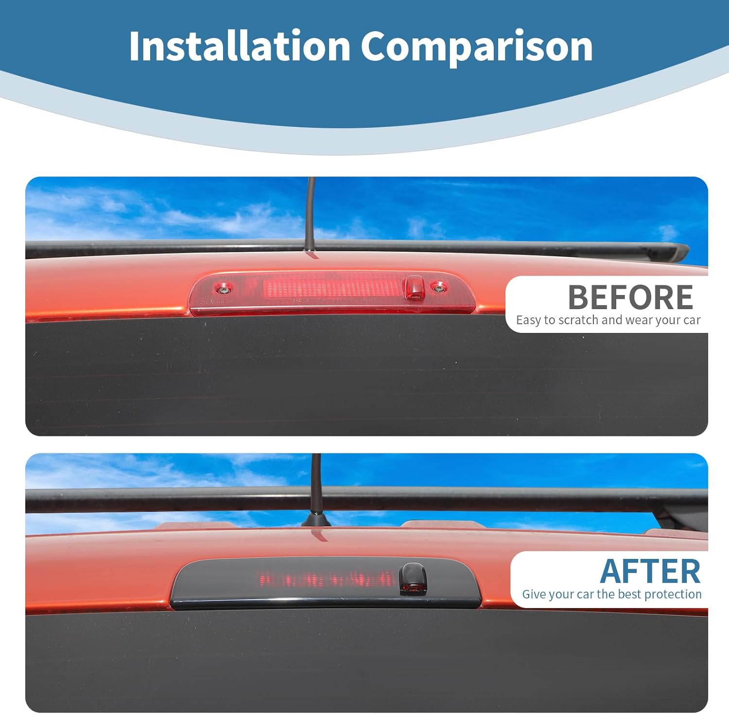 for Nitro Third 3rd Brake Light Cover Trim Smoked Fit for Dodge Nitro 2007-2012 Smoked Black Exterior Accessories