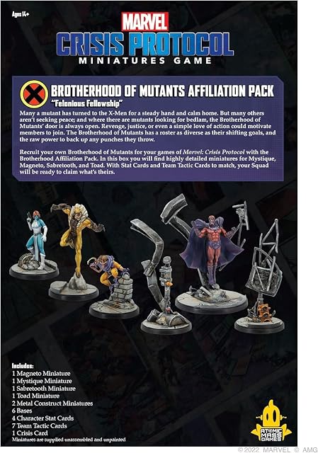 Foto 3 de 6 de Marvel Crisis Protocol - Brotherhood of Mutants Affiliation - Juego de Miniaturas en Inglés