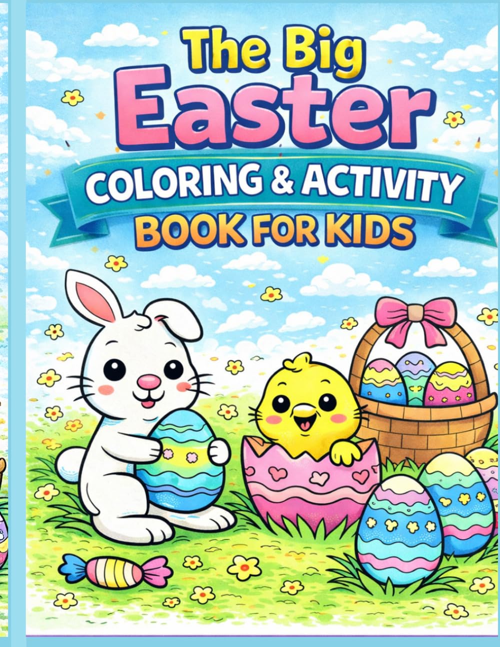 The Big Easter Coloring & Activity Book For Kids: Fun Coloring Pages, Mazes, Word Searches, Tracing & Puzzles for Kids Ages 4–8
