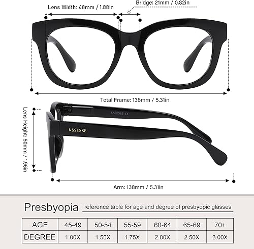 Miniatura 6 de KSSESSE Paquete de 4 lentes de lectura para mujeres y hombres, con bloqueo de luz azul, cuadrado, ovalado, con bisagra de resorte