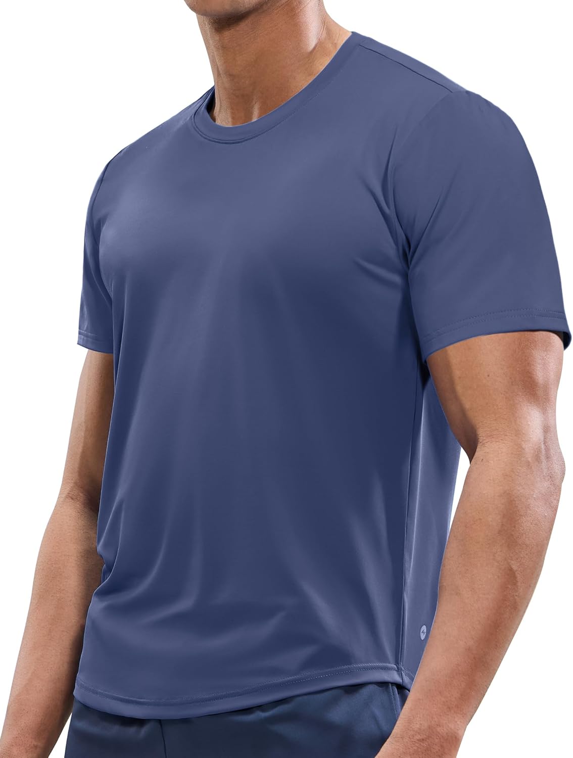 MIER Men's Workout T Shirts Dry Fit Short Sleeve Athletic Gym Running Lightweight Performance Tee Tops, Polyester, UPF 50+