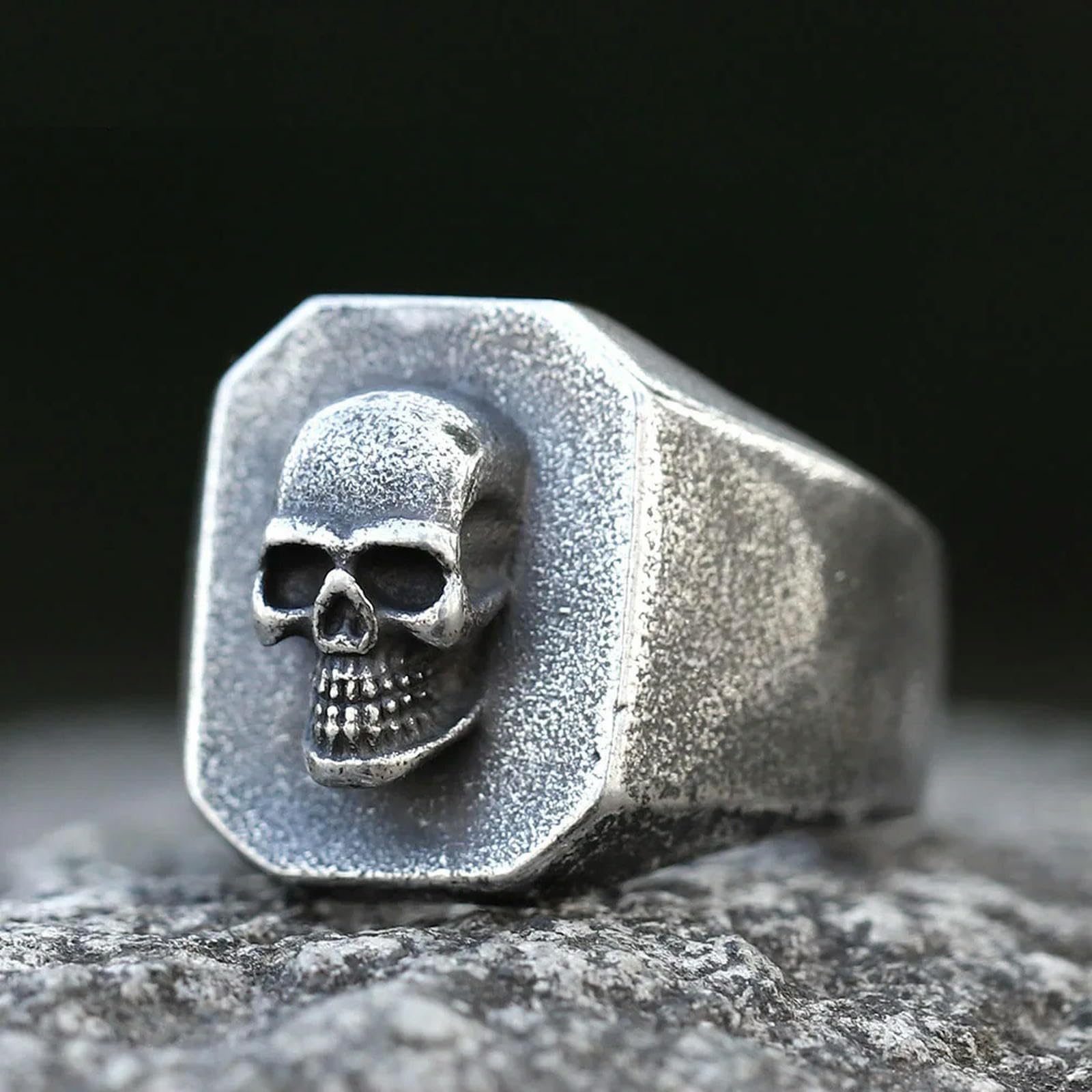 New Men's Rings Gothic Skull Ring For Men Heavy Punk Rock Biker Jewelry Gifts Vintage