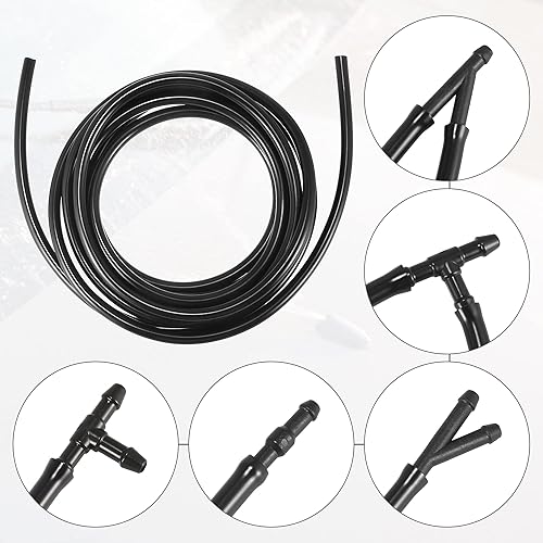 Miniatura 4 de ACROPIX Kit de manguera para limpiaparabrisas delantero compatible con Toyota Tacoma con manguera de líquido de lavadora de 9.8 ft, 12 conectores de