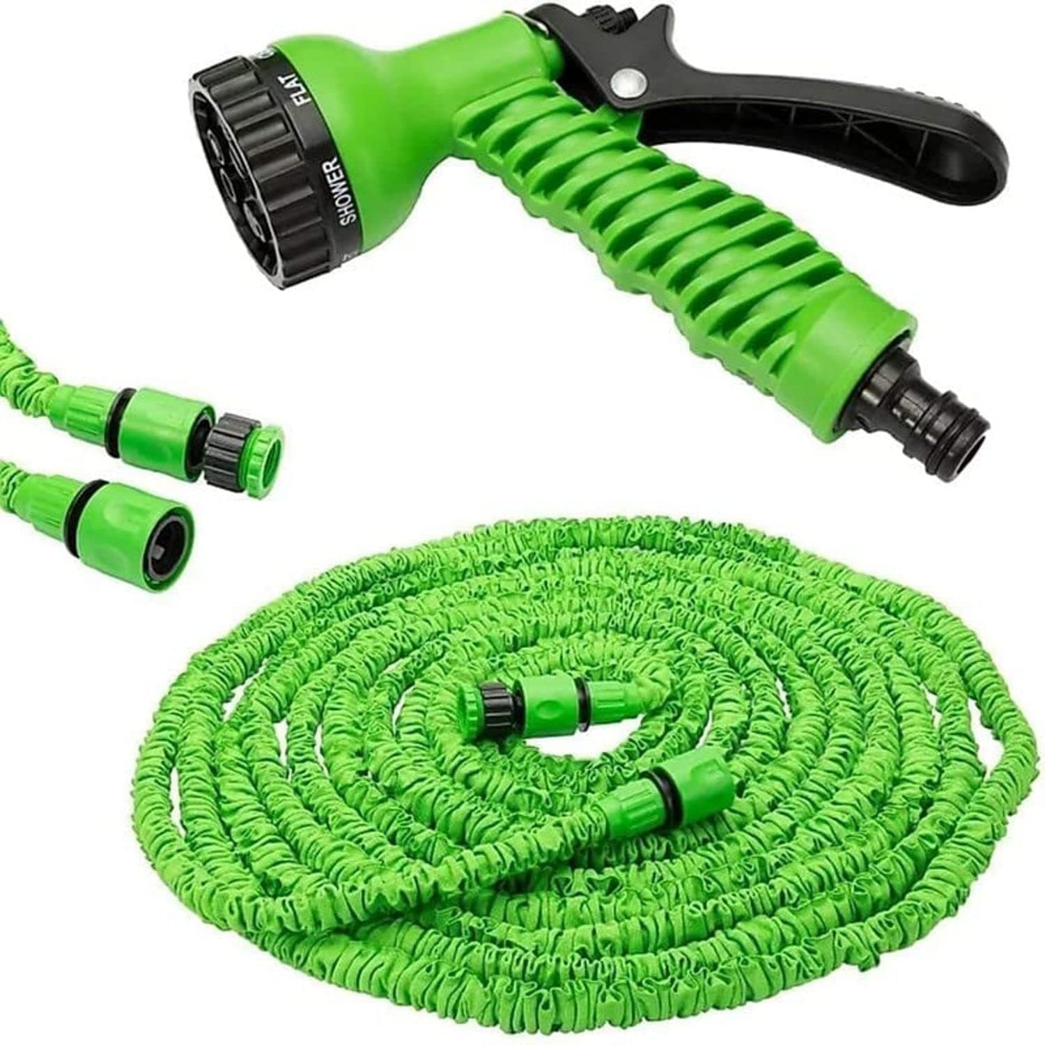 Flexible Expanding Magic Water Hose for Garden | Hose Pipe Lightweight With 7 Function Water Spray Gun (15 Miter)(Multi-color, Pack of 1).