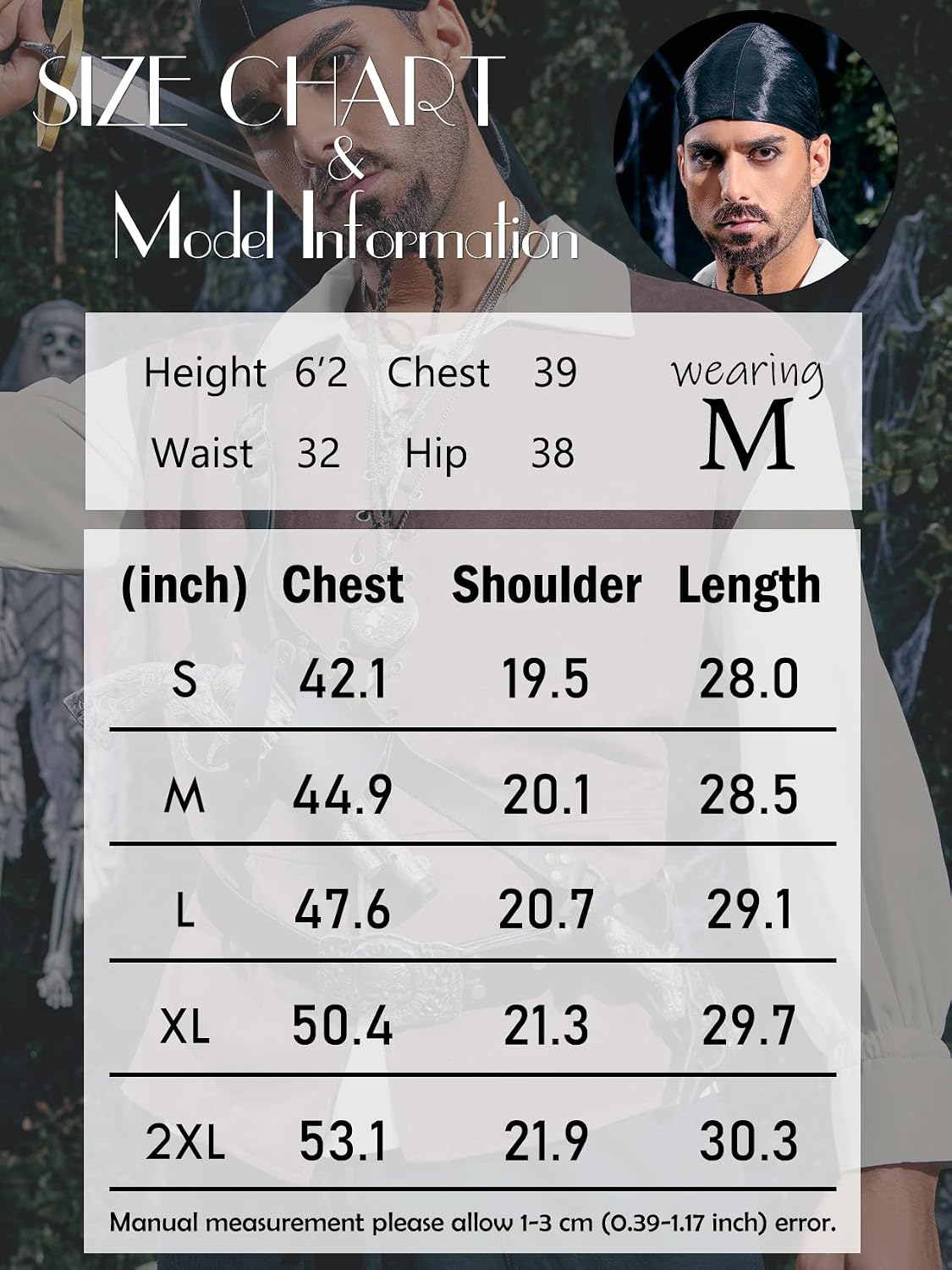 Karlywindow Men's Medieval Pirate Shirts Lace Up Stand Collar Wide Cuff Halloween Costume Shirt Tops