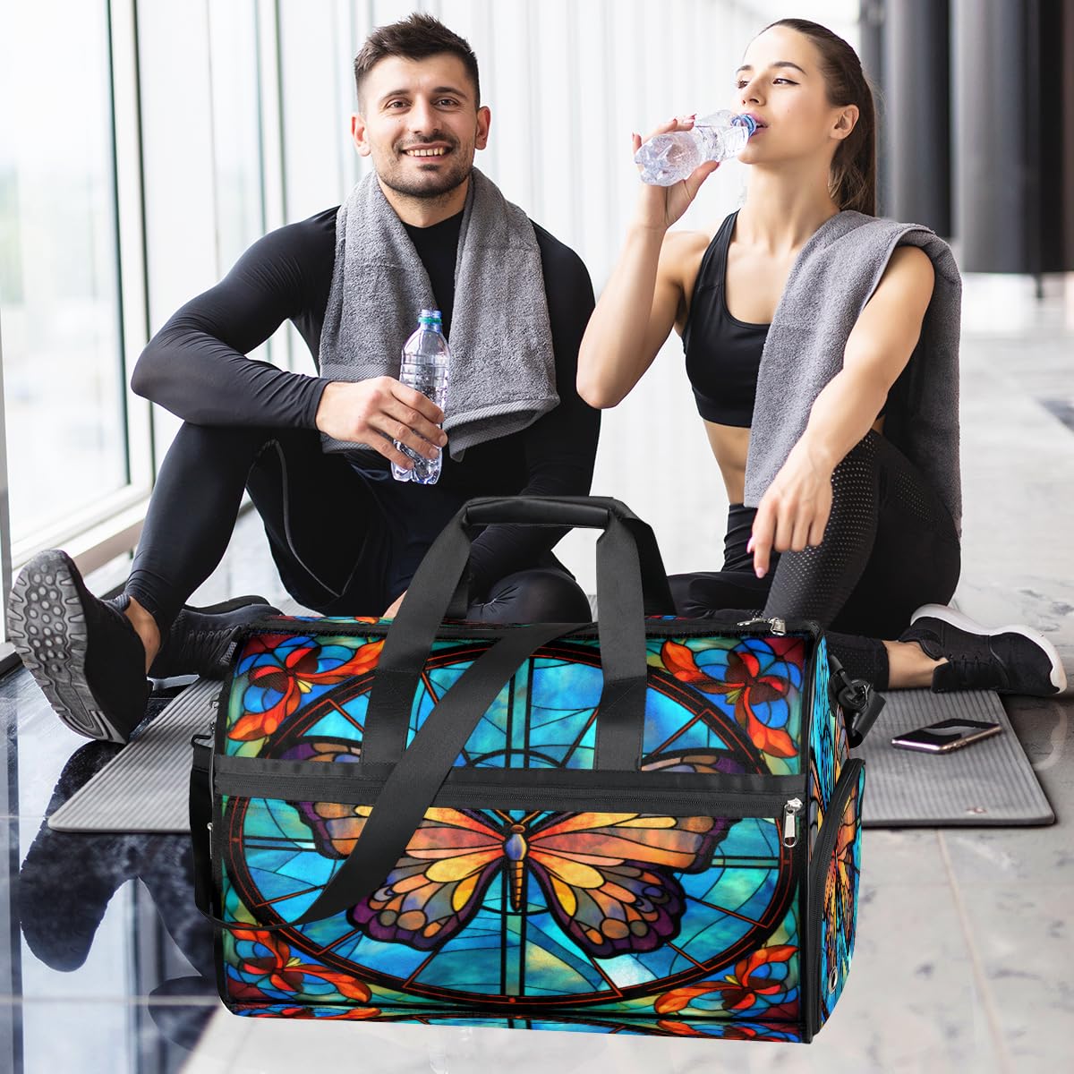 Personalisierte Sporttasche für Jungen und Männer, benutzerdefinierte Sport-Reisetasche mit Schuhfach, maßgeschneiderte Mädchen-Tanztasche, Wochenend-Übernachtungstasche für Frauen und Kinder,