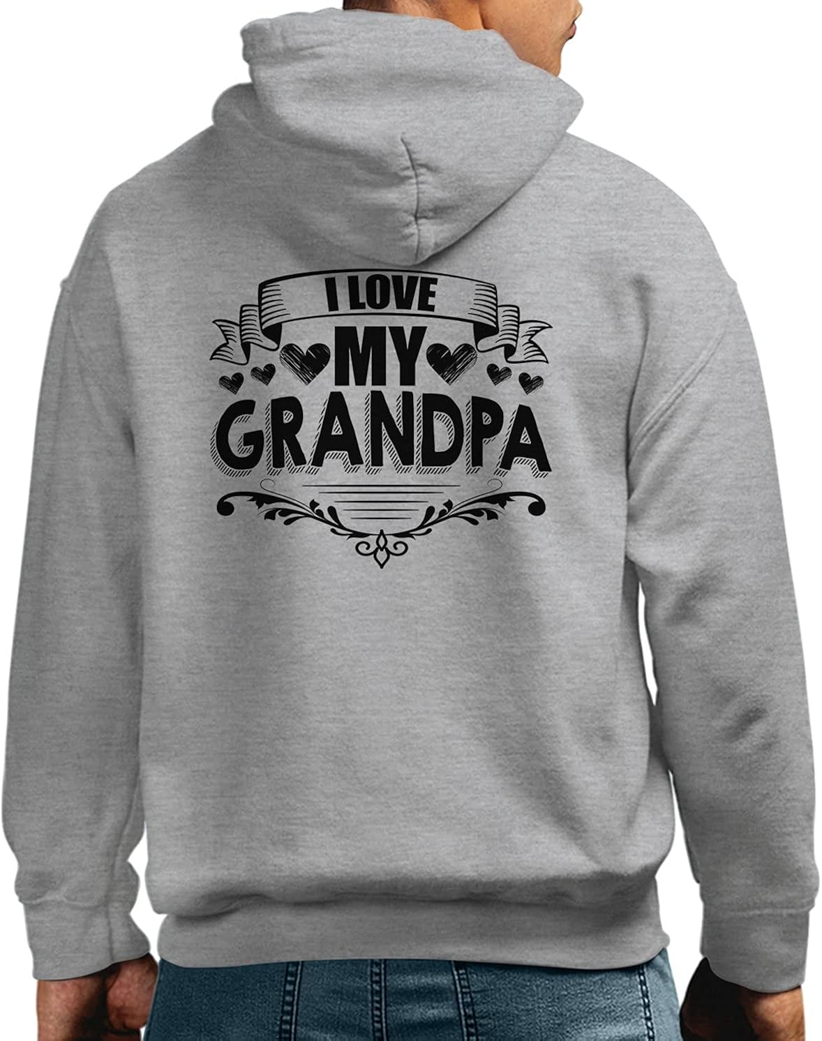 I Love My Grandpa Hoodies, Funny Father Day Graphic