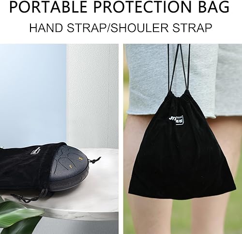 Miniatura 7 de Tambor de lengua de acero con 11 notas de 6 pulgadas con bolsa de tambor, libro de música, mazos de tambor, soporte para mazo, púas de dedos y