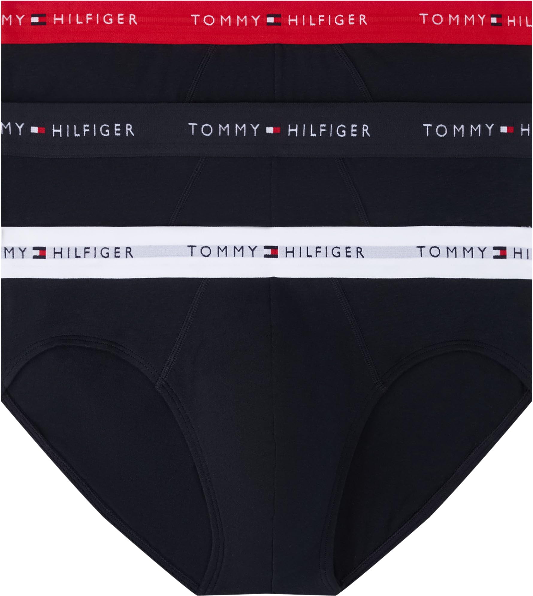 Tommy Hilfiger Premium Essenziali Allungano Cotone 3-Pack Breve, Marina con Oliva Notte/Peacoat/Grigio Ghiacciaio