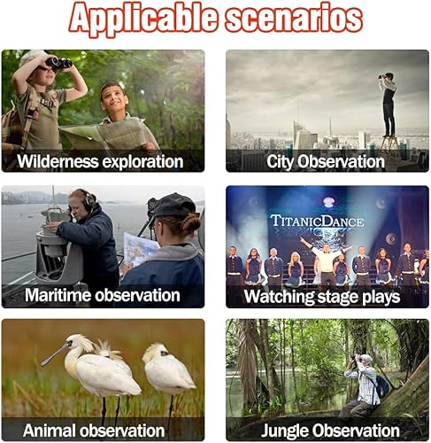 Miniatura 3 de HuanQiuSensmart Binoculars telescope10x42 HD Telescope Fully Multi-Coated Rubber Armored High Power Compact Waterproof for Bird Watching