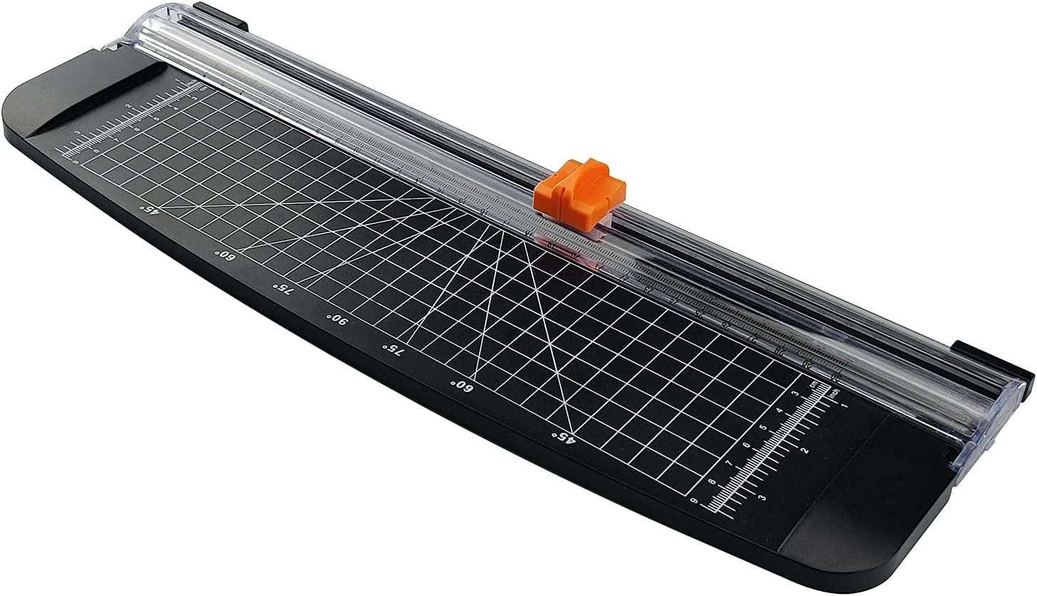Paper Cutter 12 Inch Titanium Paper Trimmer Cardstock Tool is Suitable for Cutting Craft Paper Label Photo Scrapbooking Vinyl with Automatic Security Safeguard Design(Black)