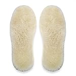 Happystep Genuine Sheepskin Insoles - Premium Lambswool and Sheepskin Top Layer, Felt Bottom for Ultimate Warmth, Comfort and Cushioning (Women 9)