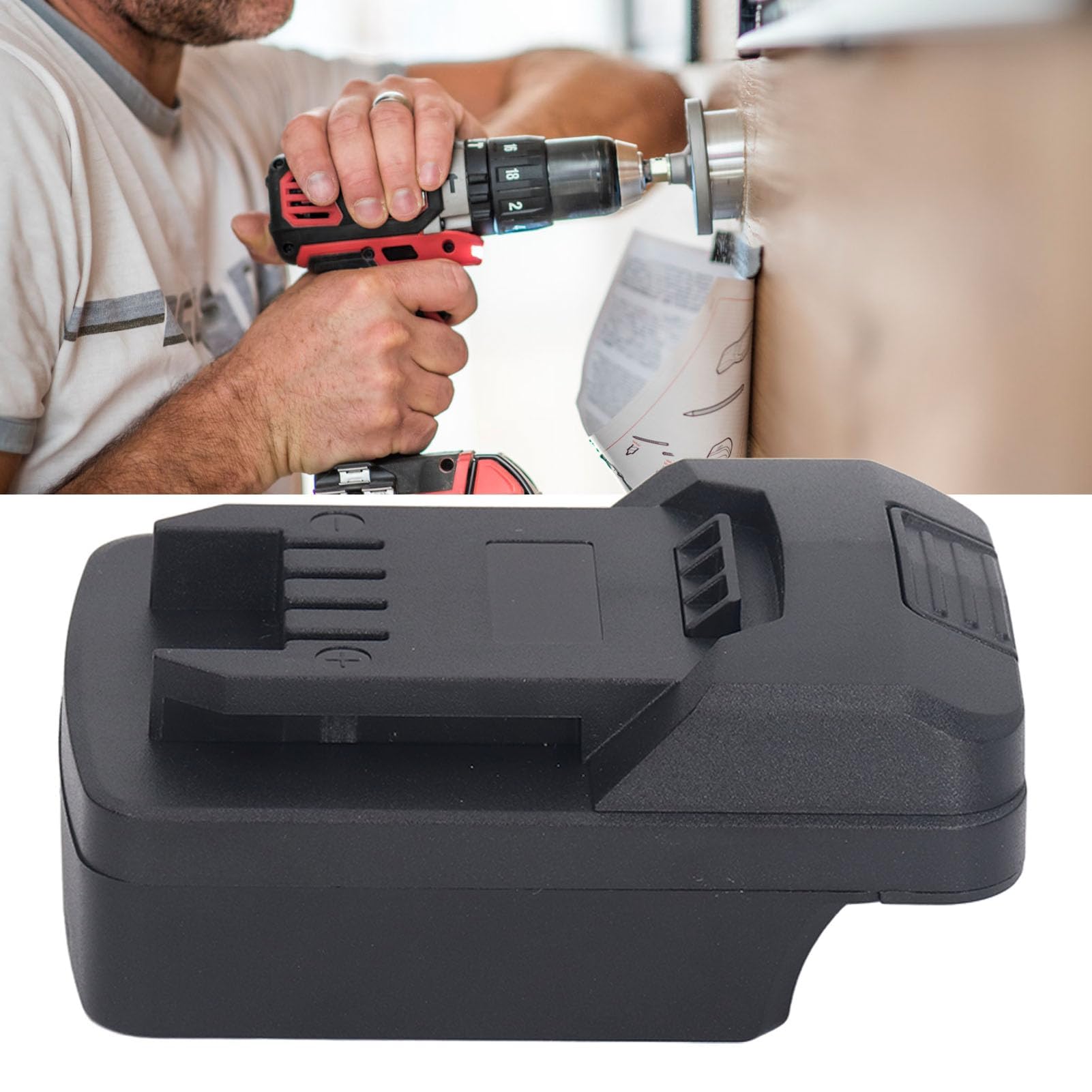 Convertidor Adaptador de Batería 18V/20V para Parkside X20V Herramientas Eléctricas de Litio Convertidor de Energía Inalámbrica