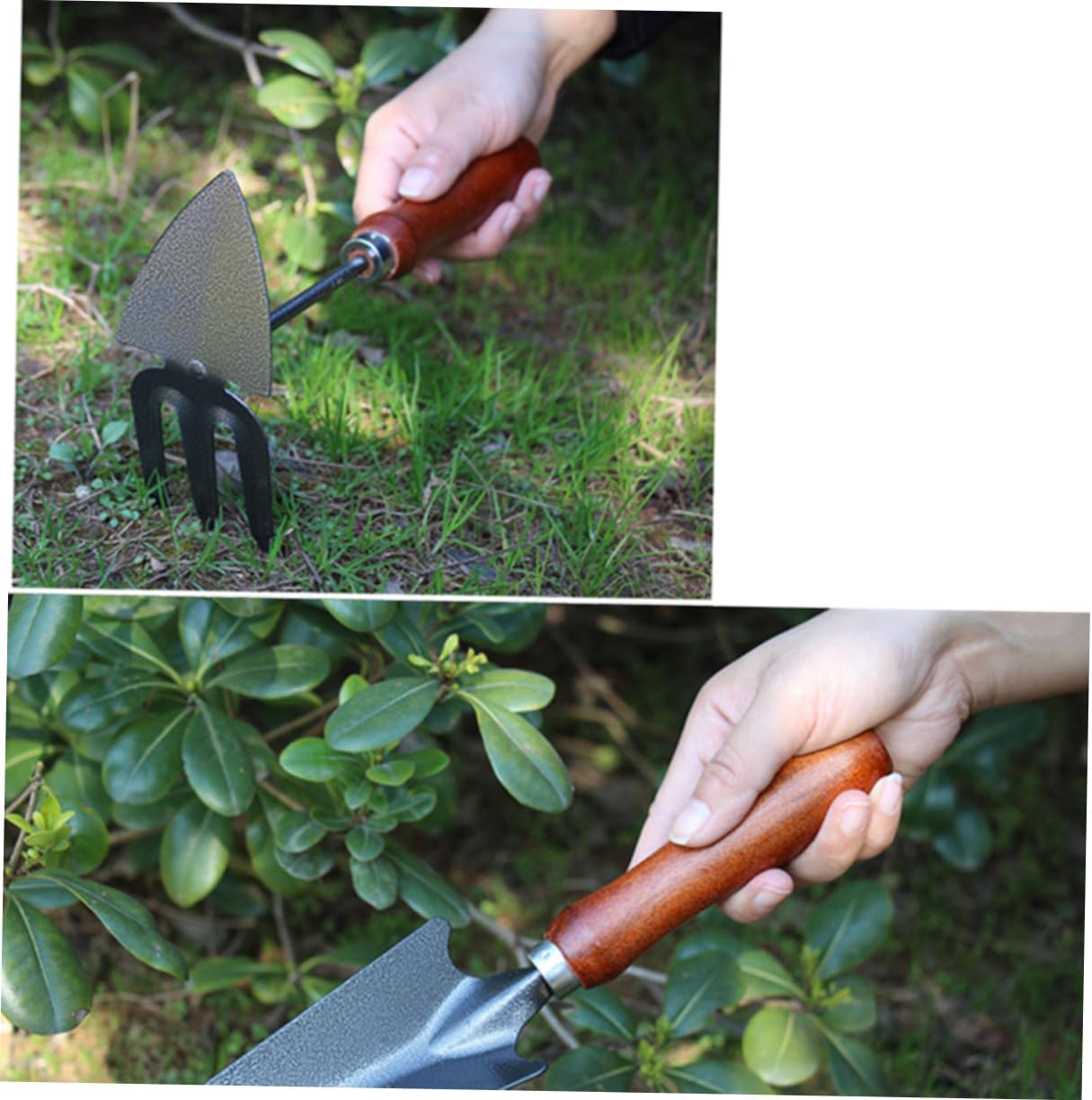 VICASKY 12pcs Mini Garden Tool Set Thicken Iron Shovel Handle for Planting Transplanting Weeding and Lightweight Gardening Tools for Plant