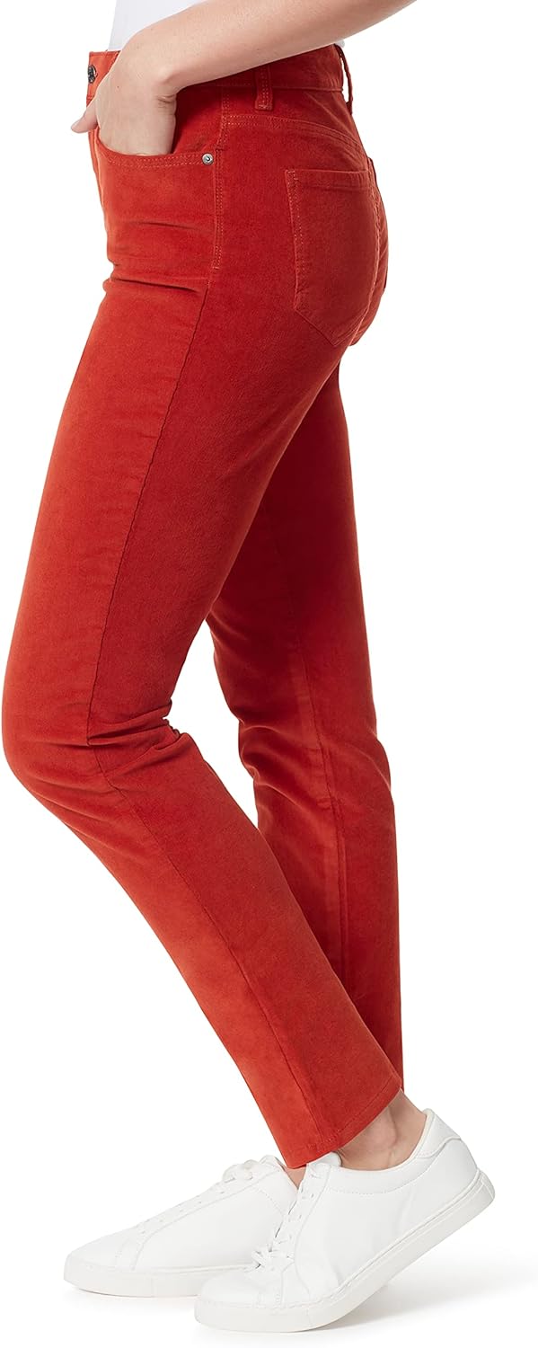Gloria Vanderbilt Women's Amanda Corduroy Slim High Rise Pant at  Women’s Clothing store