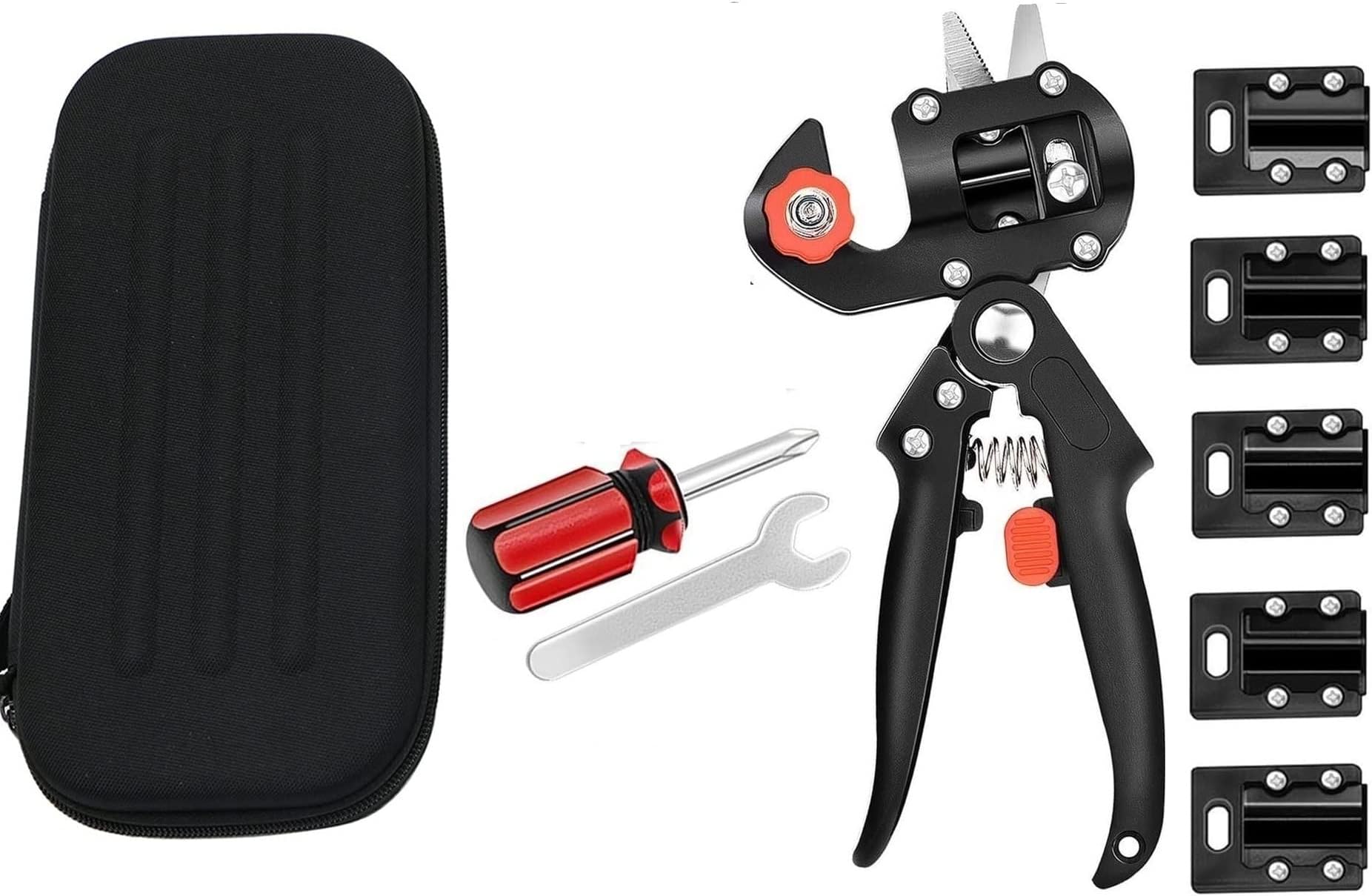 Krewey 2in1 Garden Grafting Tools Pruner Kit, VGraft OmegaGraft and