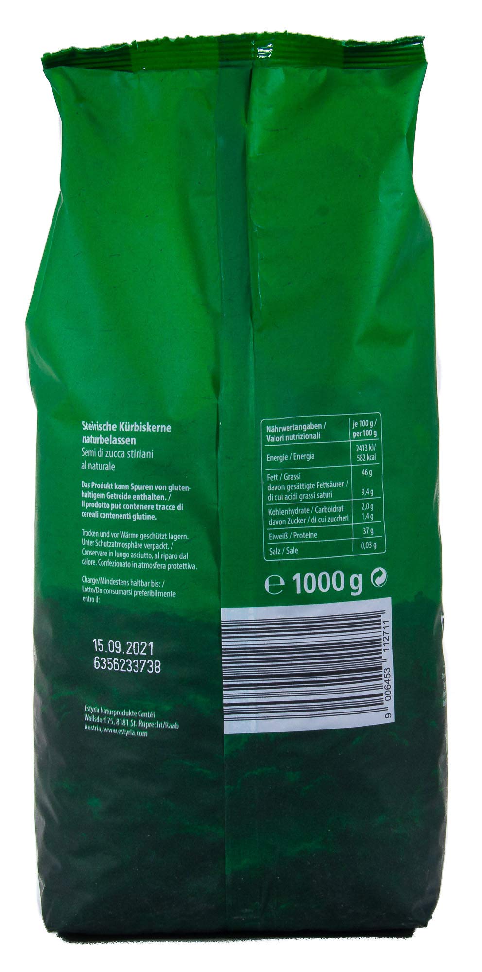 Steirische Kürbiskerne naturbelassen (1000 g)