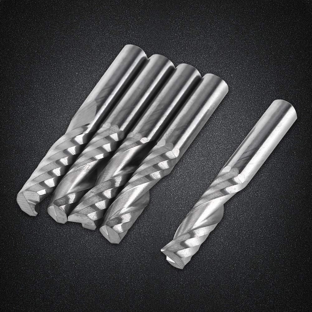 Akozon 6mm Frez z trzpieniem z węglika wolframu Pojedyncze ostrza spiralne Frezowanie CNC Frezowanie 5 sztuk