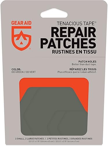 Miniatura 2 de GEAR AID Tenacious - Parches de reparación con forma hexagonal para fijar agujeros en chaquetas, tiendas de campaña, lluvia y equipo al aire libre,