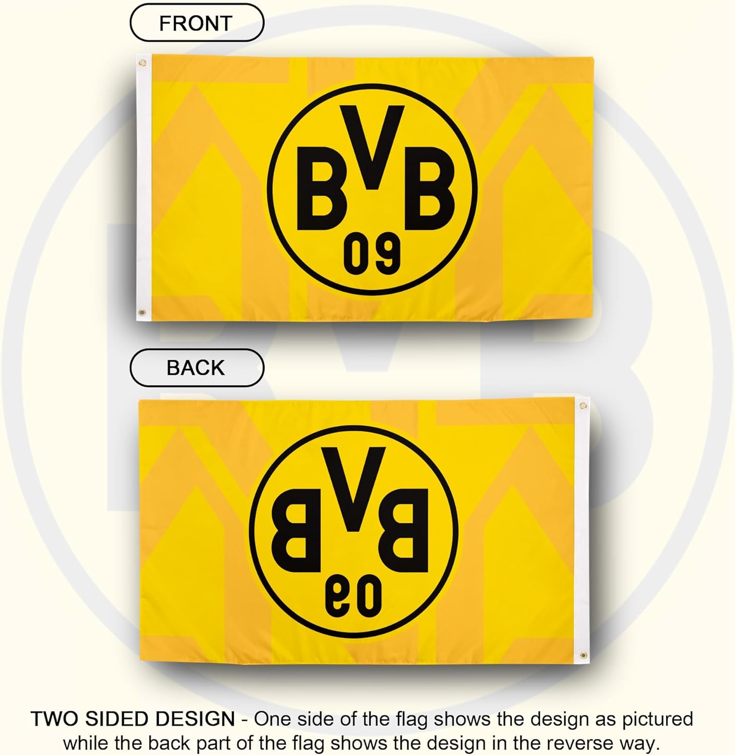 Desert Cactus Borussia Dortmund FC Flag BVB German Germany Die Schwarzgelben Soccer 100% Polyester Indoor Outdoor 3x5 feet Team Flags (Flag I) - Image 2