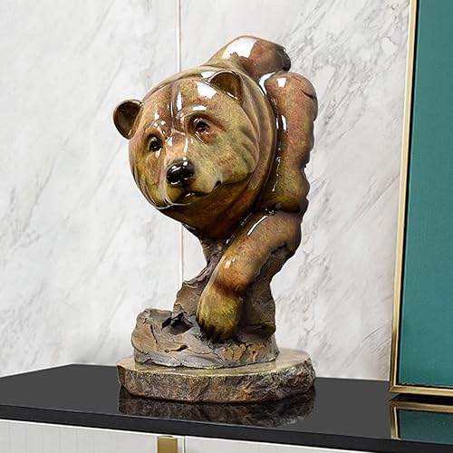 Miniatura 4 de Escultura abstracta de estatua de oso moderna, decoración de estantería, resina para bodas, Navidad, cenas, centros de mesa para decoración del