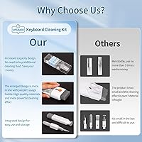 Vista 3 de Kit de limpieza de teclado para laptop, cepillo de limpieza tecnológico todo en uno, accesorios multifunción para PC con kit de limpieza Airpod