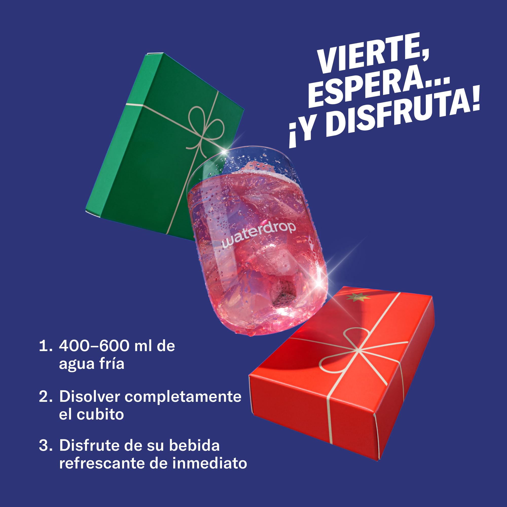 Waterdrop Calendario de Adviento 2025 – 25 Pastillas Saborizantes sin Azúcar, Edición Limitada