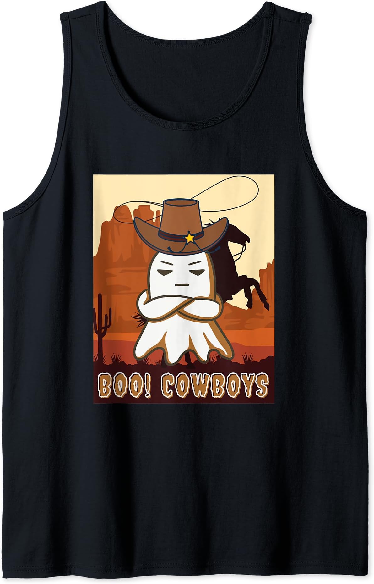 Samart BOO! COWBOYS, Ghost Halloween Tank Top