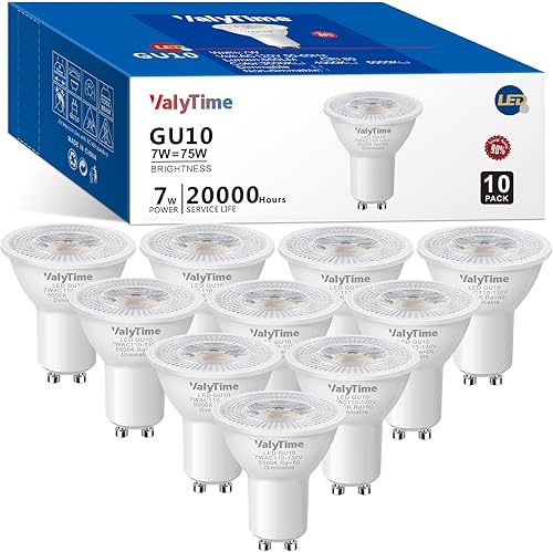 Bombillas LED GU10 regulables de 7 W, color blanco diurno, 5000 K (equivalente a 50 W a 60 W-75 W) bombillas GU10, bombilla halógena de repuesto de