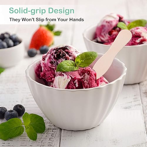 Miniatura 9 de Cucharas de madera para helado, 500 piezas de cubiertos desechables de 3 pulgadas, palitos de paleta de muestra de degustación, abedul natural