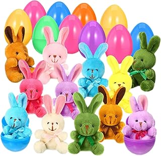 12x Prefilled Easter Eggs with Toys Party Favors Gift Basket