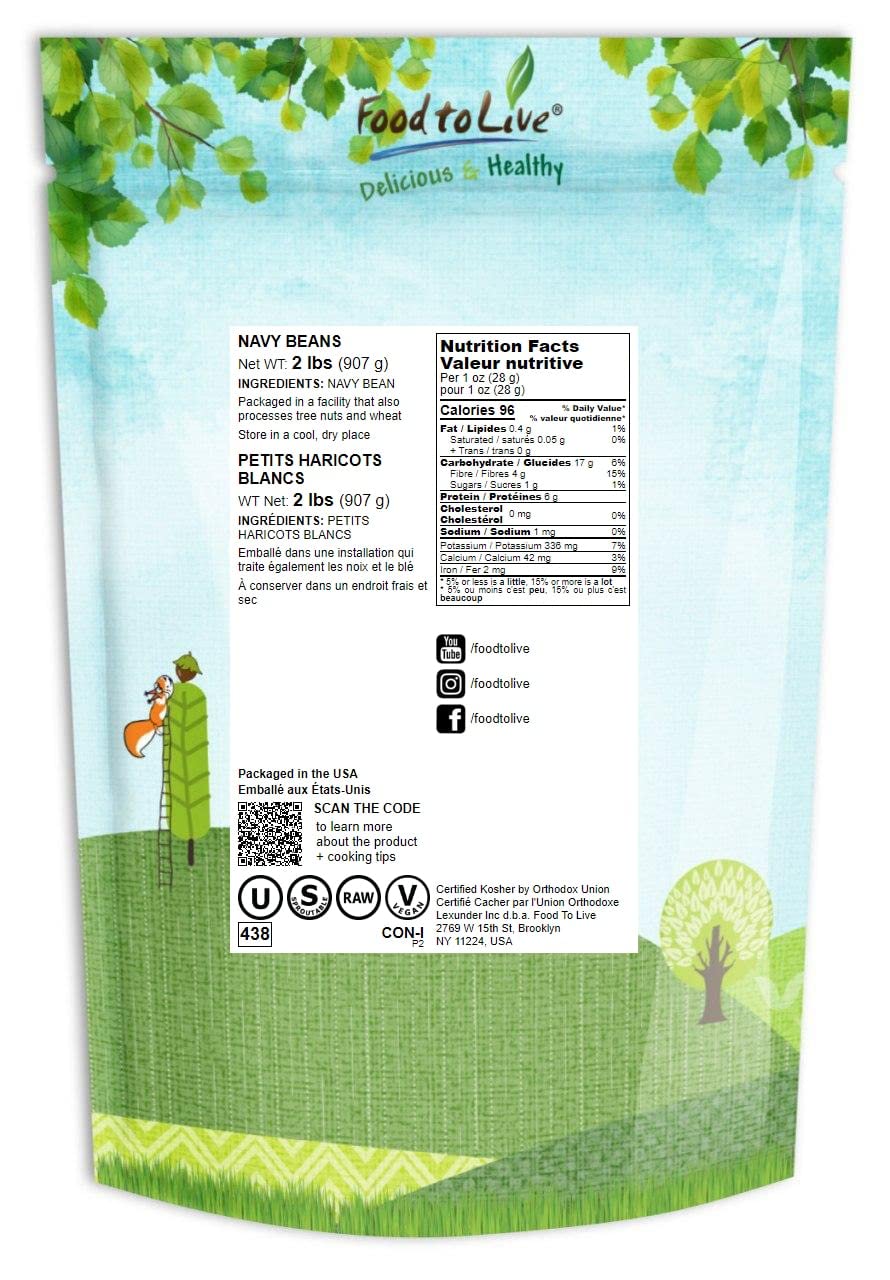 Best Food & Supplements - Food to Live Navy Beans Review