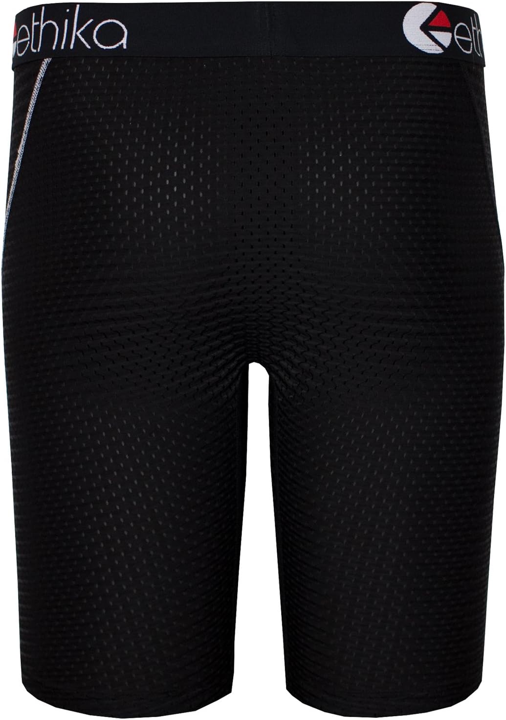 Ethika Men’s Boxer Brief, Knee Length, 4-Way Stretch Performance Underwear with Graphic Prints - Flow Black - Image 3