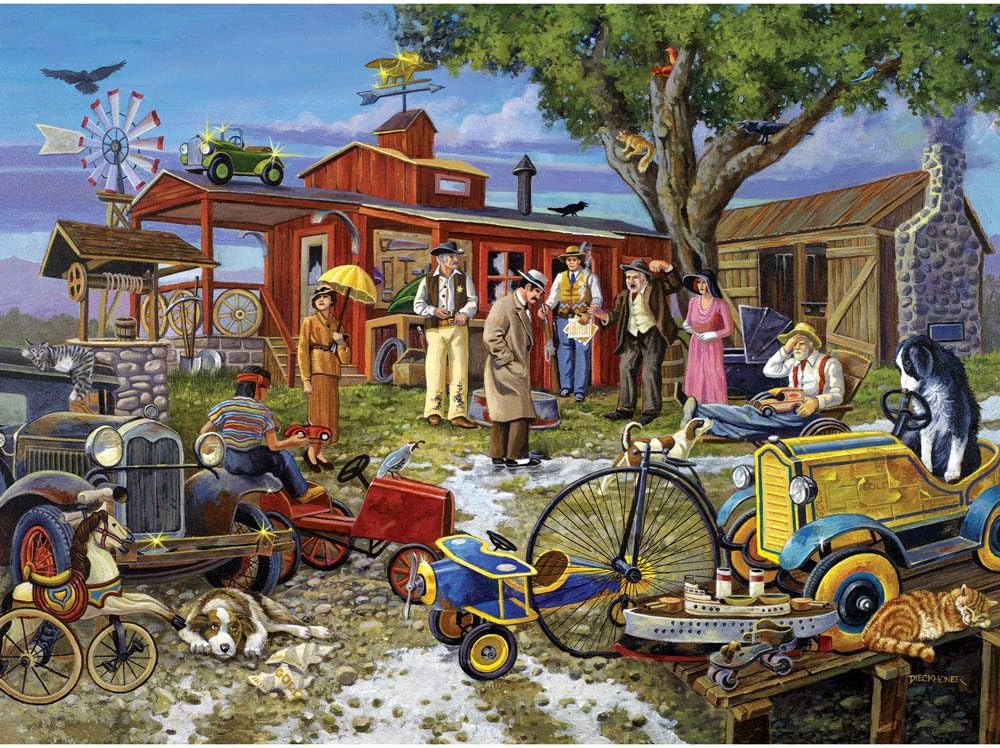 Bits and Pieces - 1000 Piece Jigsaw Puzzle for Adults 20" X 27" - Death in The Desert Mystery Puzzle - 1000 pc Solve The Mystery Jigsaws by Artist Gene Dieckhoner