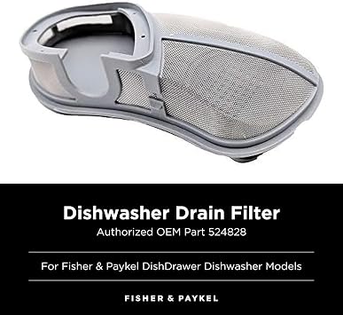 Dishwasher Drain Filter for Fisher & Paykel DishDrawer Dishwashers - 524828 Dishwasher Filter for Models DD24xx7, DD24xx9, DD36xx2, DD60xx7, DD60xx7E, DD90XX2 to Replace Parts 527739 and 523311
