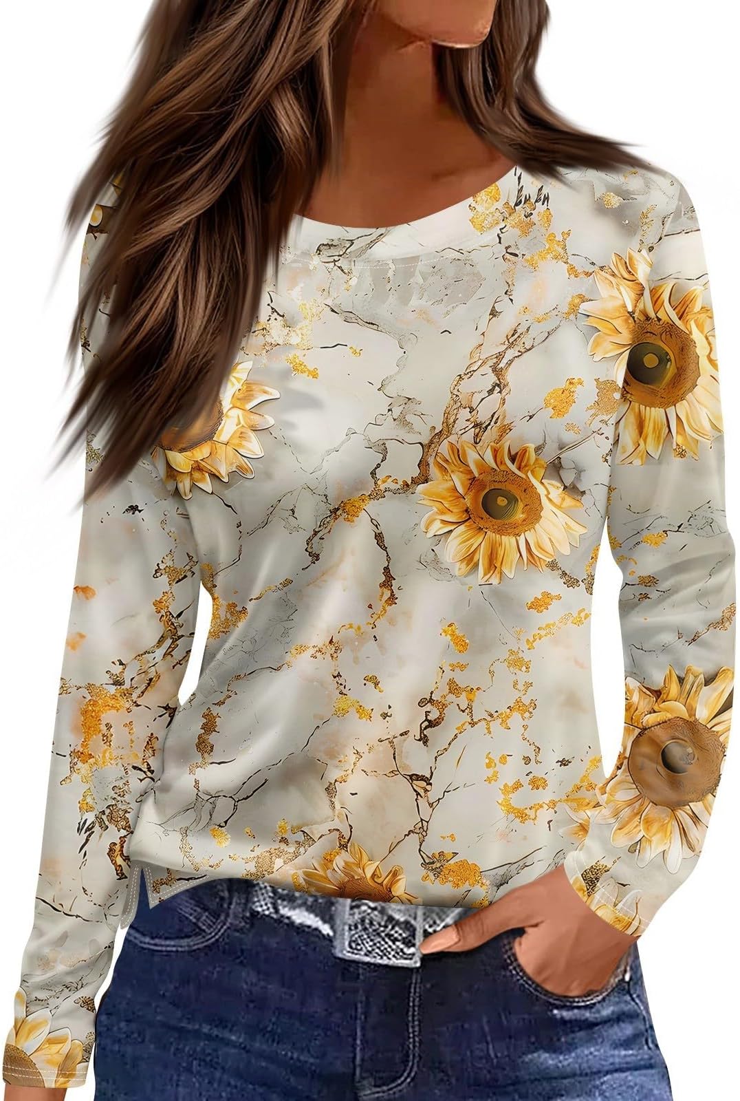 Halloween Shirts for Women Long Sleeve Crewneck Casual Dressy Tops Funny Graphic Halloween Costumes Fall Fashion Outfits