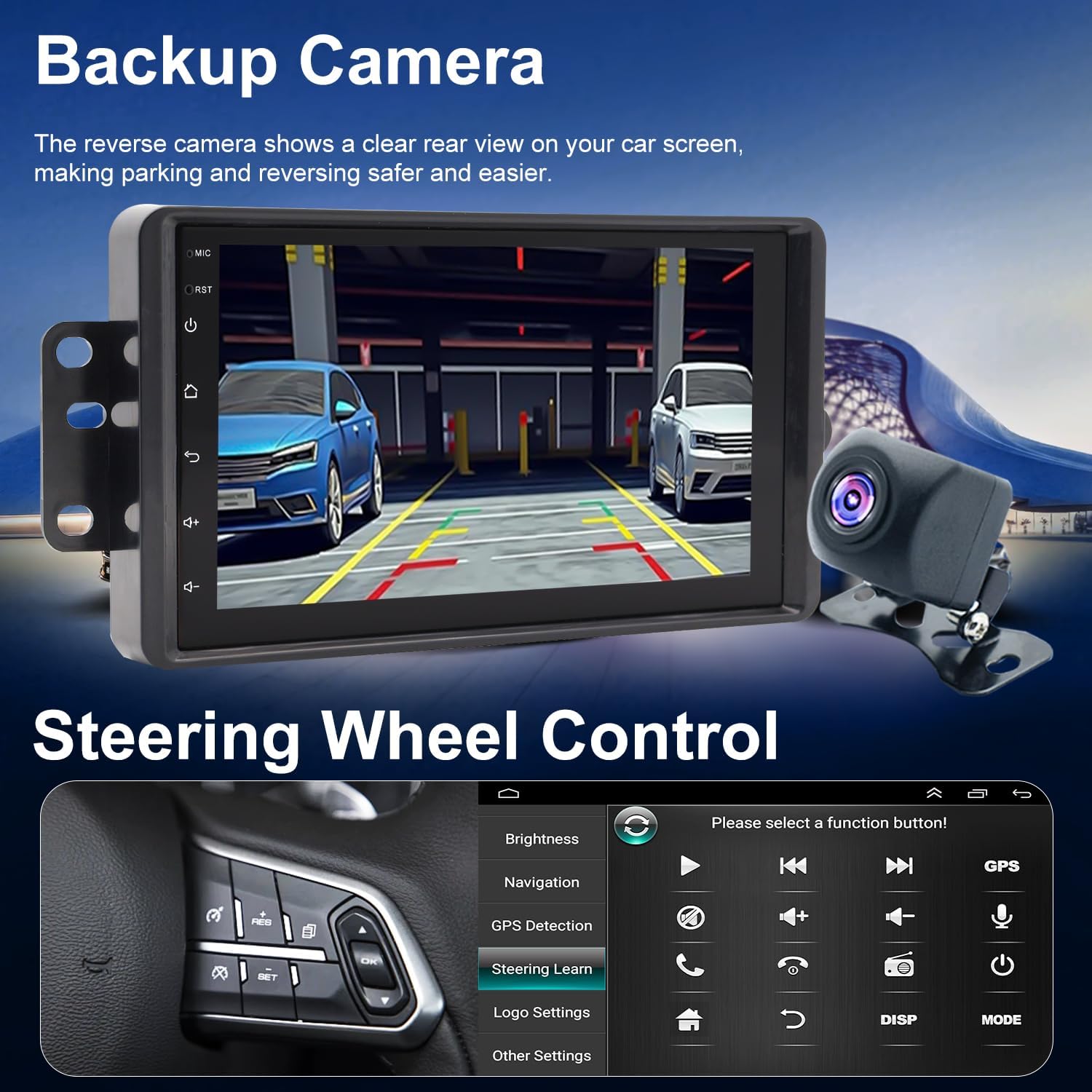 Android Radio for Chevrolet Chevy Silverado 2003-2006 Tahoe SSR, GMC Sierra 1500/2500/3500 2003-2006 Suburban, 7 Inch Touch Screen Car Stereo CarPlay Android Auto Backup Camera Bluetooth 5GWiFi FM SWC