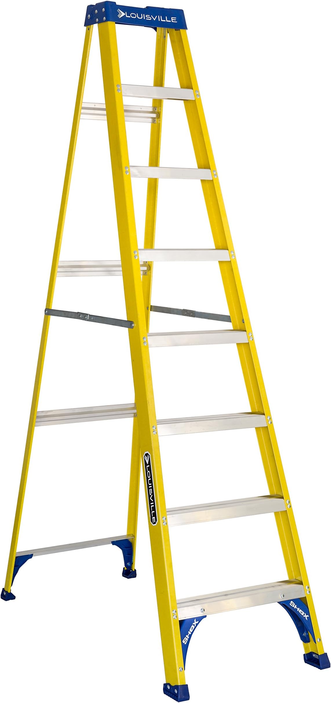 Louisville Ladder 8 ft Fiberglass Step Ladder, FS2008, Type I, 250 lbs