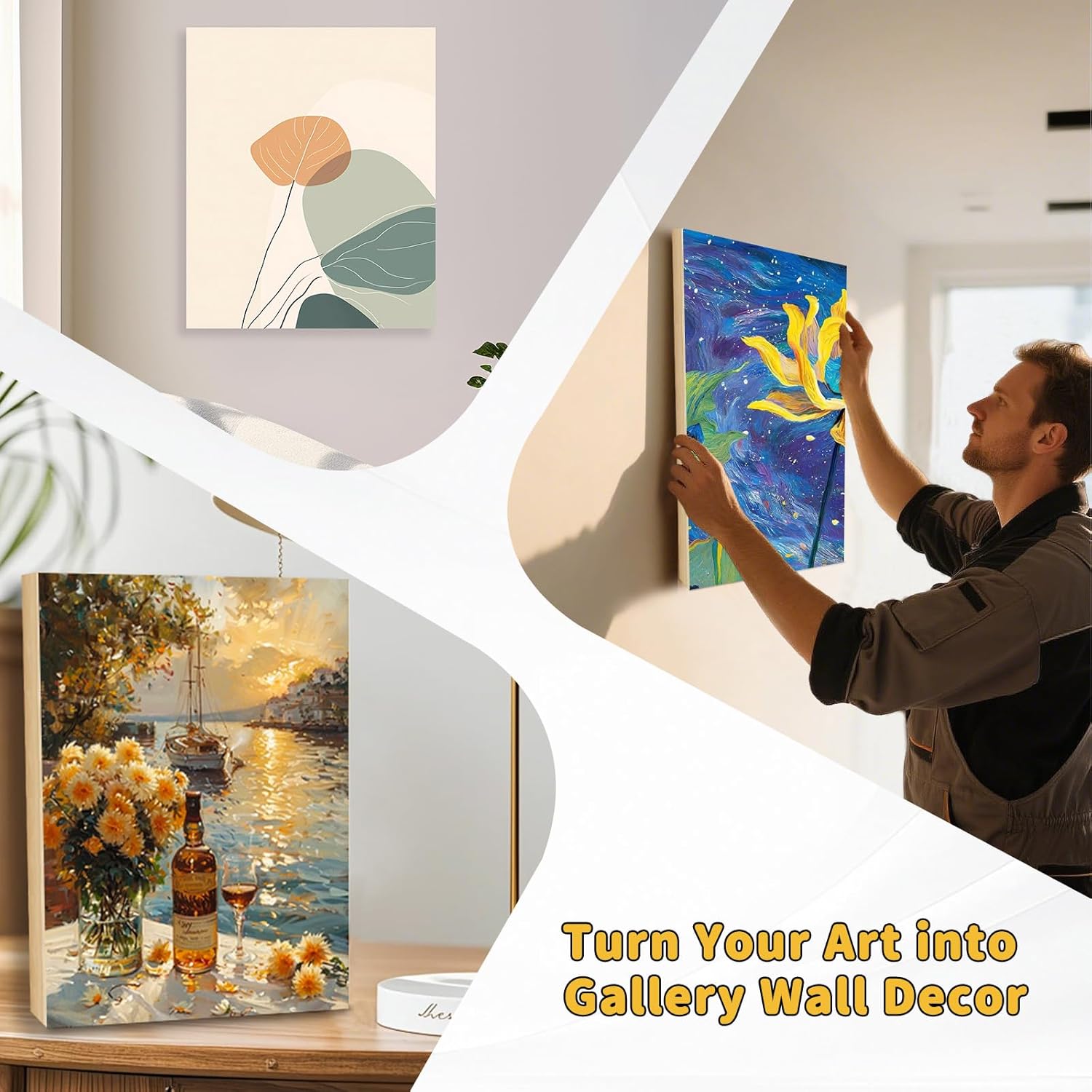 4 Pack 12x16 Basswood Paint Pouring Panels for Acrylic Pouring, Oil & Abstract Painting – Sturdy Wood Painting Boards for Artists and Crafters
