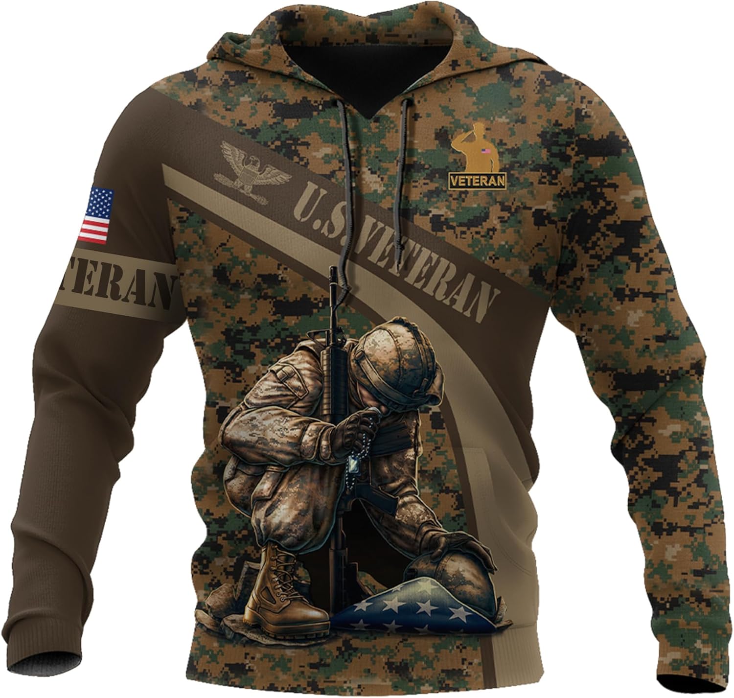 Honoring Veterans Hoodie Camo Veteran Hoodies Military Jacket Mens Patriotic Hoodies Camo Zip Up Hoodie Men Veteran Gifts