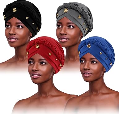 Amazon.com: 4 Pieces African Turban for 
